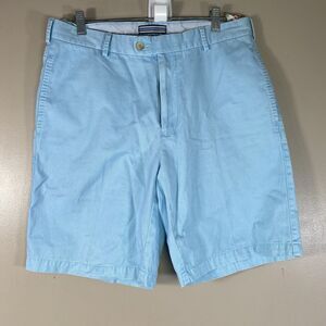 Peter Millar Shorts 34 x 9" Khaki Blue Pima Cotton Twill MC00B31 Golf Casual